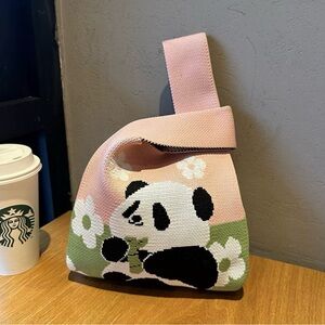 Mini tote style knit bag